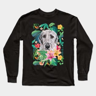 Tropical Irish Wolfhound Long Sleeve T-Shirt